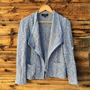 TALBOTS | Women's Blue Tweed Jacket M